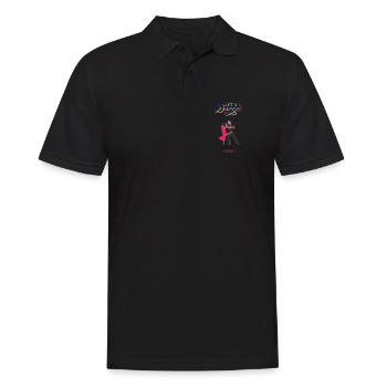 Lass uns Tango tanzen - Männer Poloshirt - Schwarz - Vorne - Kai (181cm)