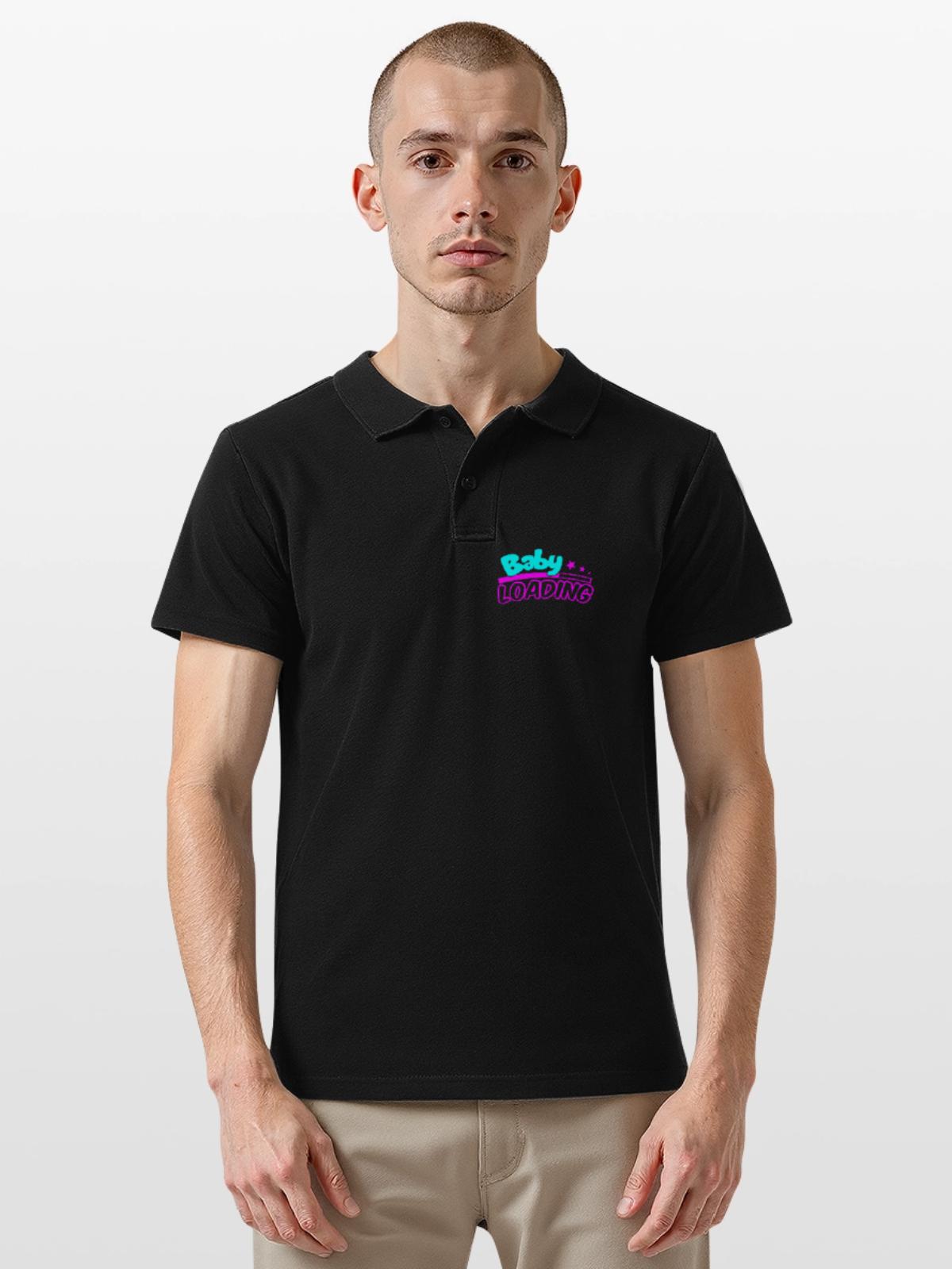 Baby Loading Neon Logo - Männer Poloshirt - Schwarz - Vorne - Kai (181cm)