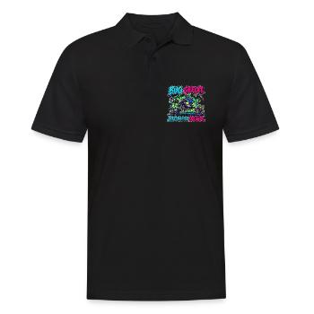 Bug gefixt, Freunde gefunden - Männer Poloshirt - Schwarz - Vorne - Kai (181cm)