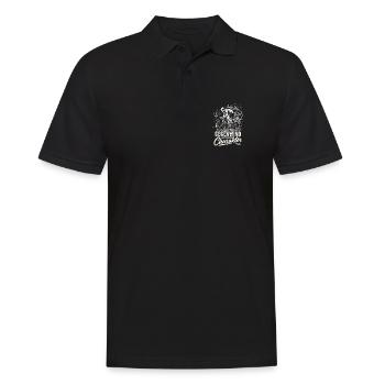 Gegenwind Formt Den Charakter Rennrad Retro Spruch - Männer Poloshirt - Schwarz - Vorne - Kai (181cm)