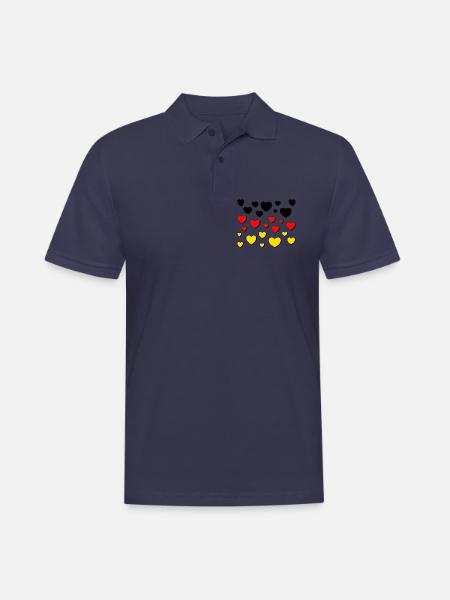 deutschland schwarz rot gold - Männer Poloshirt - Navy