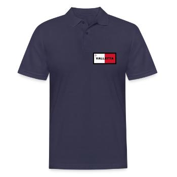 Valletta City in Malta Flagge - Männer Poloshirt - Navy - Vorne - Kai (181cm)