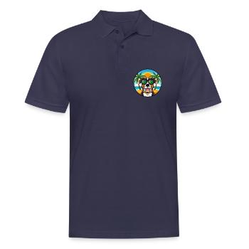 Grand Bouvier Suisse Race Cartoon Beach - Polo Homme - bleu marine - Devant - Kai (181cm)