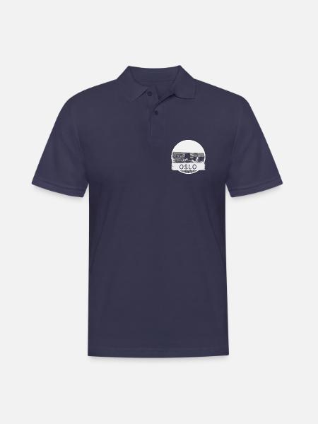 Oslo City - Männer Poloshirt - Navy
