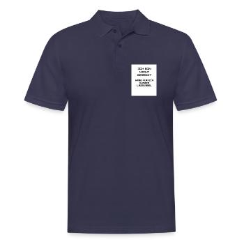 ICH BIN NICHT GEREIZT - Männer Poloshirt - Navy - Vorne - Kai (181cm)