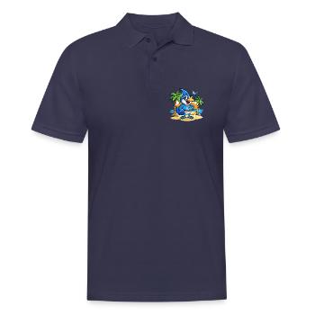 Blue Jay Lustige Cartoon Sommer Strand Sonnenbrille - Männer Poloshirt - Navy - Vorne - Kai (181cm)