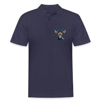 Antelope Cartoon Character Colorful Pet Animal - Men's Polo Shirt - navy - Front - Kai (181cm)