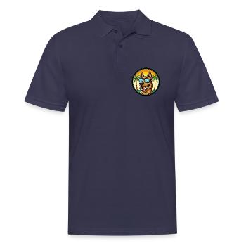 Deutscher Windhund Rasse Cartoon Sonnenbrille Strand - Männer Poloshirt - Navy - Vorne - Kai (181cm)