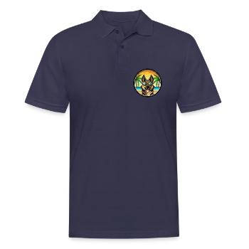 Berger d’Europe de l’Est Race Cartoon Beach - Polo Homme - bleu marine - Devant - Kai (181cm)