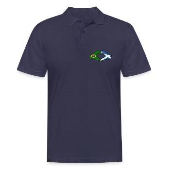Brésil Ecosse drapeau mains forme de coeur utilisé - Polo Homme - bleu marine - Devant - Kai (181cm)