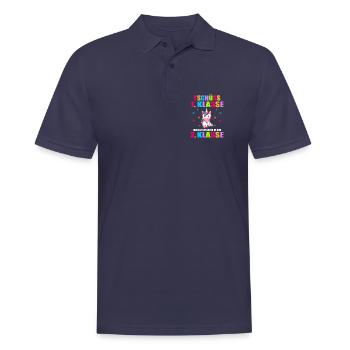 Tschüss 1.Klasse Ich Glitzer Jetzt In Der 2.Klasse - Männer Poloshirt - Navy - Vorne - Kai (181cm)