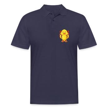 Schulanfänger Küken - Männer Poloshirt - Navy - Vorne - Kai (181cm)