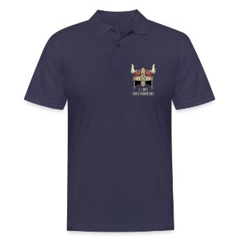 I Love Surströmming Wikinger Helm Schweden Hering - Männer Poloshirt - Navy - Vorne - Kai (181cm)