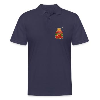 Powered by Pasta: Italienisches Essen - Männer Poloshirt - Navy - Vorne - Kai (181cm)