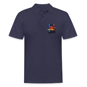 Stadtform folgt Funktion - Männer Poloshirt - Navy - Vorne - Kai (181cm)