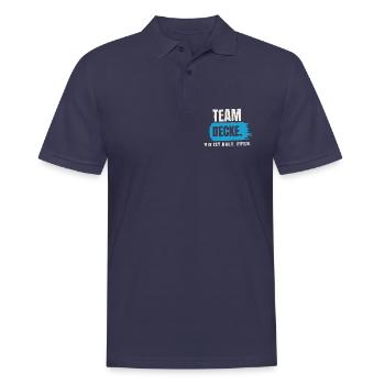 Team Decke – mir ist kalt - Männer Poloshirt - Navy - Vorne - Kai (181cm)