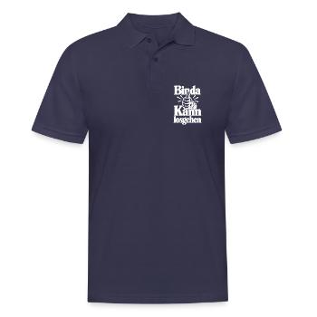 Bin da - Kann losgehen - Cooler Spruch - Männer Poloshirt - Navy - Vorne - Kai (181cm)