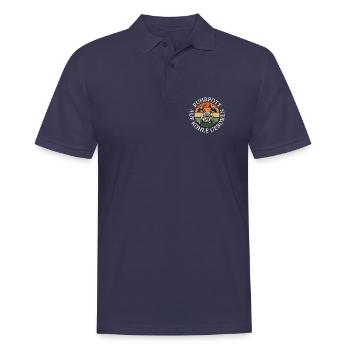 Ruhrpott Glück Auf Badge - Männer Poloshirt - Navy - Vorne - Kai (181cm)
