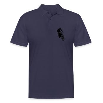 enduro sprung - Männer Poloshirt - Navy - Vorne - Kai (181cm)
