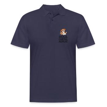 Dogs Coffee Repeat - Männer Poloshirt - Navy - Vorne - Kai (181cm)