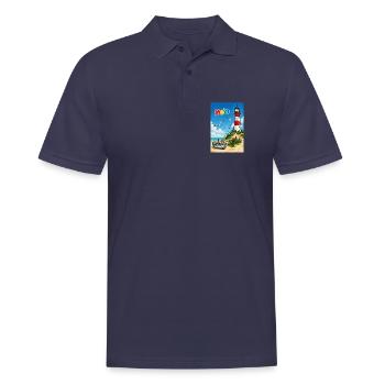 EG Moin Leuchtturm Urlaub Boot Meer Sand Maritim - Männer Poloshirt - Navy - Vorne - Kai (181cm)
