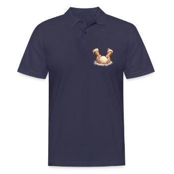Spannung im Teig – Handwerkliches Brotbacken - Männer Poloshirt - Navy - Vorne - Kai (181cm)