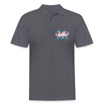 Wales Trans Flagge, Baner Trans Cymru, Transgender - Männer Poloshirt - Anthrazit - Vorne - Nico (186cm)