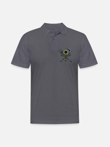 Agriculture Logo - Men's Polo Shirt - charcoal grey