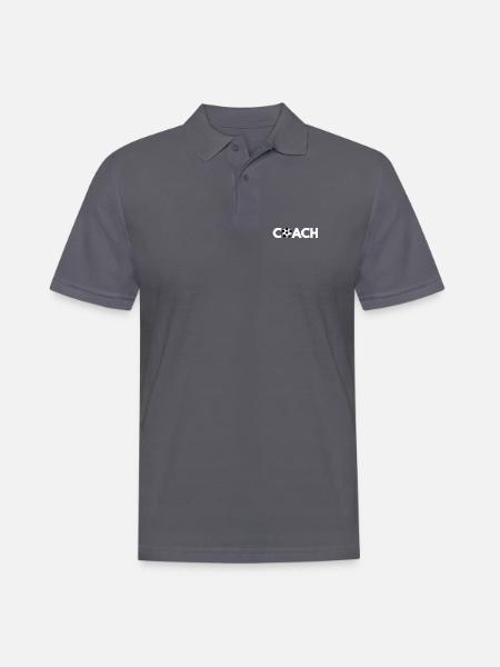 Coach Fussball Trainer Fussballtrainer - Männer Poloshirt - Anthrazit