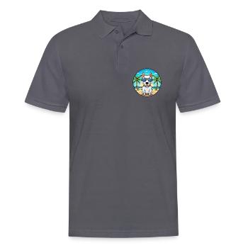 Bull Terrier Miniature Dog Breed Cartoon Beach - Men's Polo Shirt - charcoal grey - Front - Nico (186cm)
