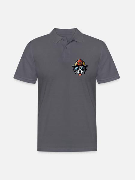 Dalmatiens des pompiers - Polo Homme - charbon
