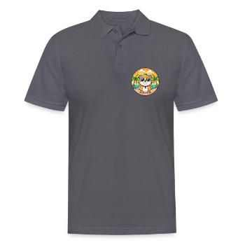 Cochon d’Inde Drôle Dessin Animé Plage Été Lunettes de soleil - Polo Homme - charbon - Devant - Nico (186cm)