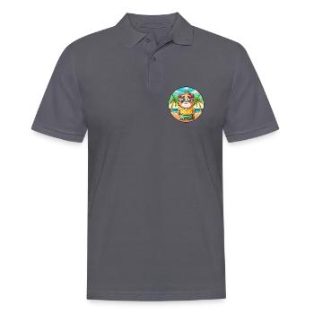 Cochon d’Inde Drôle Dessin Animé Plage Été Lunettes de soleil - Polo Homme - charbon - Devant - Nico (186cm)