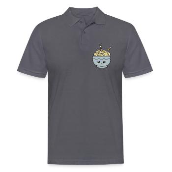 Ramen Noodles Japan Cuisine - Men's Polo Shirt - charcoal grey - Front - Nico (186cm)