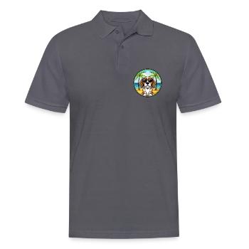 Beagle Harrier Hunderasse Cartoon Sonnenbrille Strand - Männer Poloshirt - Anthrazit - Vorne - Nico (186cm)