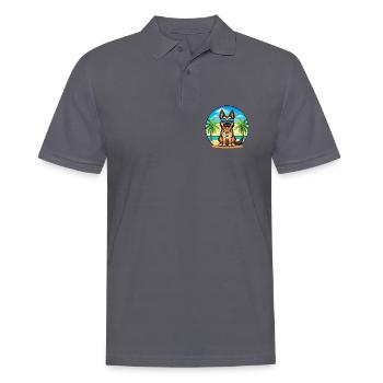 Deutsche Schafpudel Hunderasse Cartoon Sonnenbrille - Männer Poloshirt - Anthrazit - Vorne - Nico (186cm)