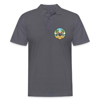Berger De Beauce Hunderasse Cartoon Sonnenbrille Strand - Männer Poloshirt - Anthrazit - Vorne - Nico (186cm)
