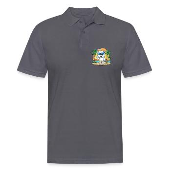 Polar Bear Funny Cartoon Summer Beach Sunglasses - Men's Polo Shirt - charcoal grey - Front - Nico (186cm)