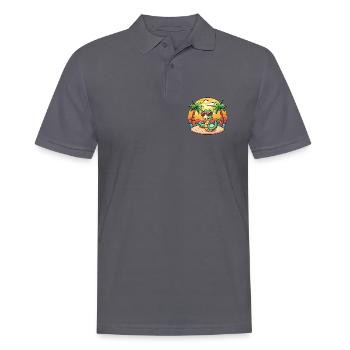 Snake Funny Cartoon Summer Beach Sunglasses - Men's Polo Shirt - charcoal grey - Front - Nico (186cm)