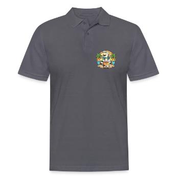 Kuh Lustige Cartoon Sommer Strand Sonnenbrille - Männer Poloshirt - Anthrazit - Vorne - Nico (186cm)