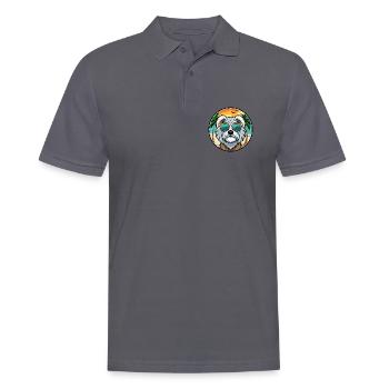Tibet Terrier Hund Rasse Cartoon Sonnenbrille Strand - Männer Poloshirt - Anthrazit - Vorne - Nico (186cm)
