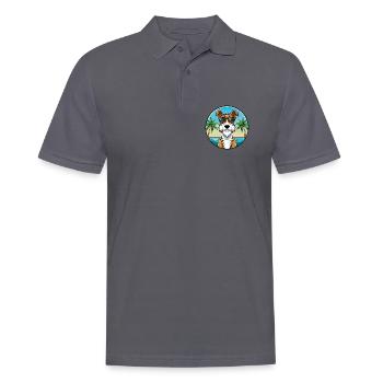 Draht Foxterrier Hunderasse Cartoon Sonnenbrille Strand - Männer Poloshirt - Anthrazit - Vorne - Nico (186cm)