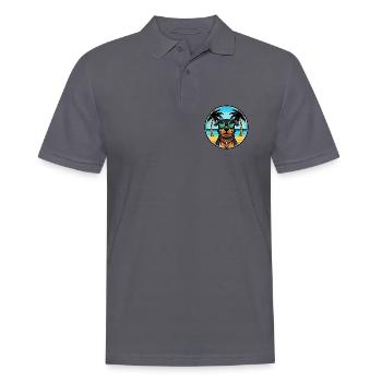 Rottweiler Chien Race Dessin Animé Lunettes De Soleil Plage - Polo Homme - charbon - Devant - Nico (186cm)