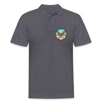 Aidi Hunderasse Cartoon Sonnenbrille Strand - Männer Poloshirt - Anthrazit - Vorne - Nico (186cm)
