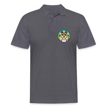 Draht Foxterrier Hunderasse Cartoon Sonnenbrille Strand - Männer Poloshirt - Anthrazit - Vorne - Nico (186cm)