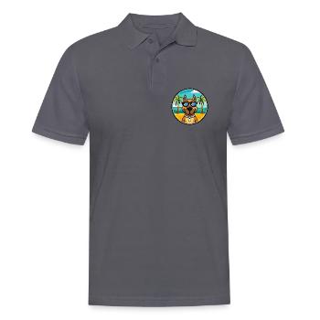 Serbischer Windhund Rasse Cartoon Sonnenbrille Strand - Männer Poloshirt - Anthrazit - Vorne - Nico (186cm)