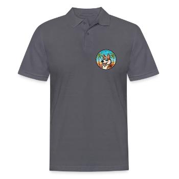 Russischer Jagdhund Rasse Cartoon Sonnenbrille Strand - Männer Poloshirt - Anthrazit - Vorne - Nico (186cm)