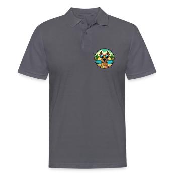 Rhodesian Ridgeback Hunderasse Cartoon Sonnenbrille - Männer Poloshirt - Anthrazit - Vorne - Nico (186cm)