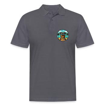 Rottweiler Chien Race Dessin Animé Lunettes De Soleil Plage - Polo Homme - charbon - Devant - Nico (186cm)