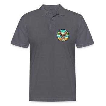 Peruanische haarlose Hunderasse Cartoon Sonnenbrille Strand - Männer Poloshirt - Anthrazit - Vorne - Nico (186cm)